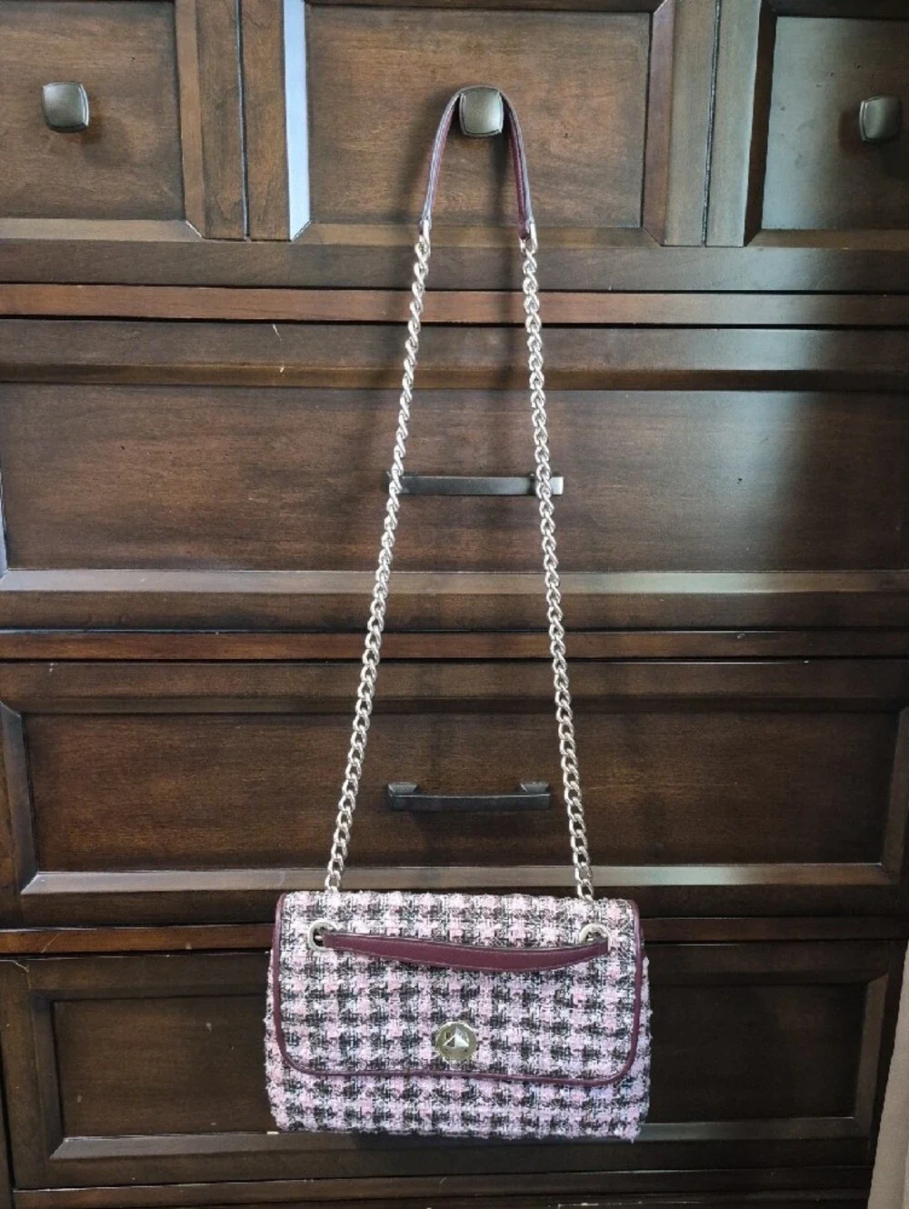 Kate Spade Tweed Chain And Leather Bag